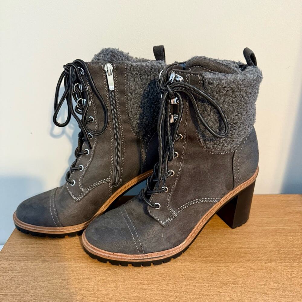 Nine West | Phaedra Lace Up Combat Boot Chunky Heel Size 7.5